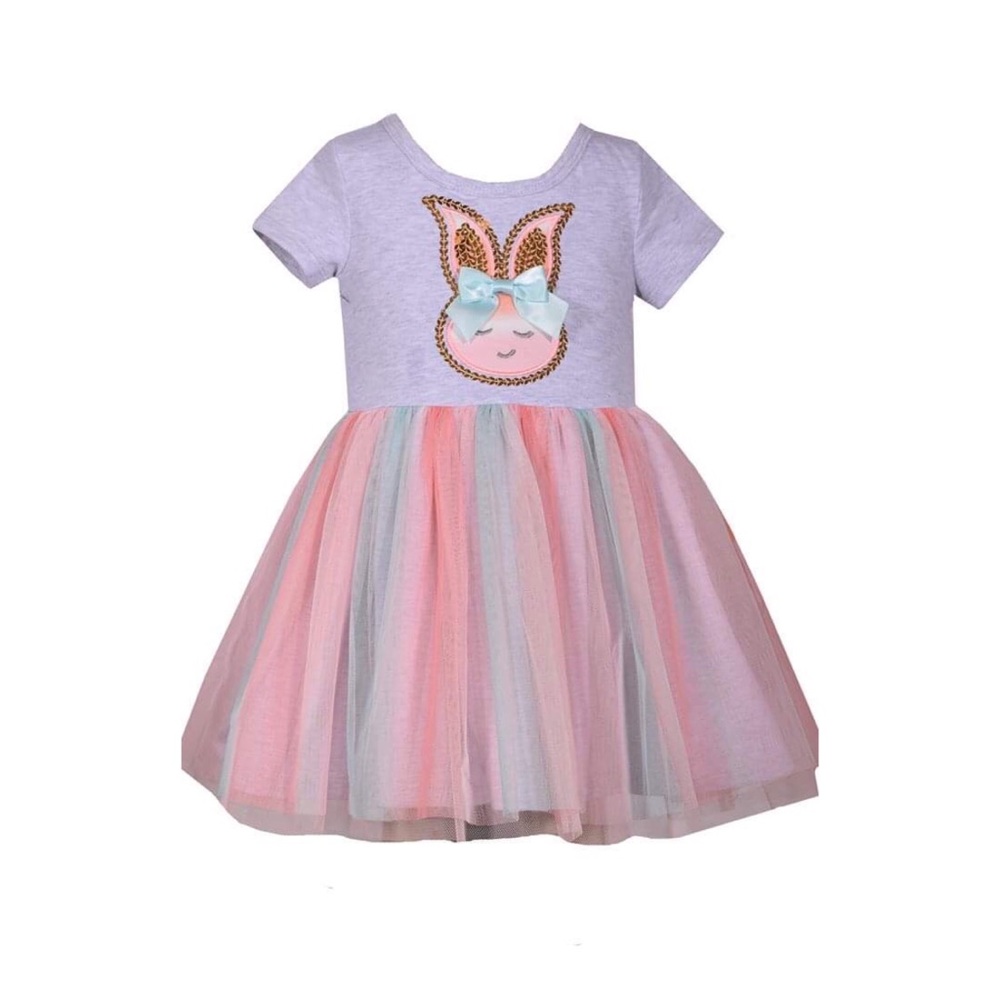 Bonnie Jean Girls Easter Bunny Ombre Dress new